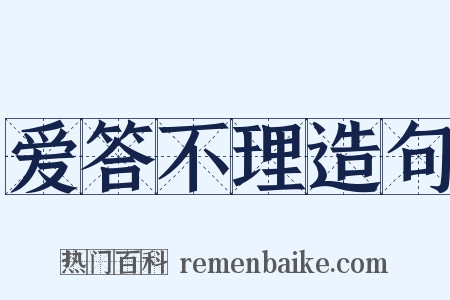 爱答不理造句是什么意思的图片